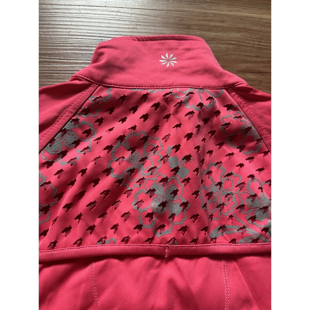 Athleta‎ Womens sz XXS Coral Half Mile Full Zip Athletic Jacket Back dye cut - Picture 6 of 8